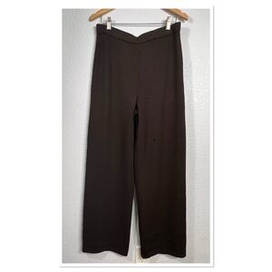St John Wool & Rayon Knit Pull On Pants Sz 10 Brown (Flawed)